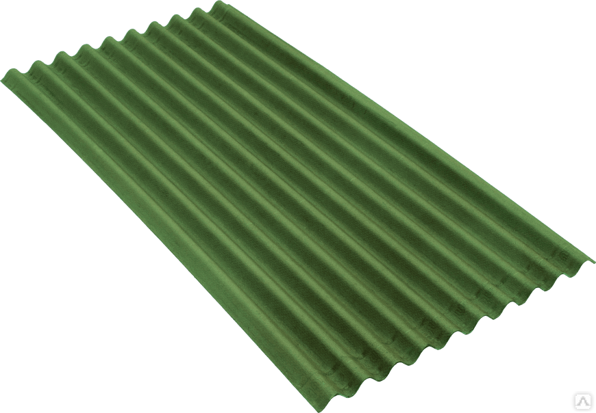 Лист Ондулин зелёный 950х1950х3мм